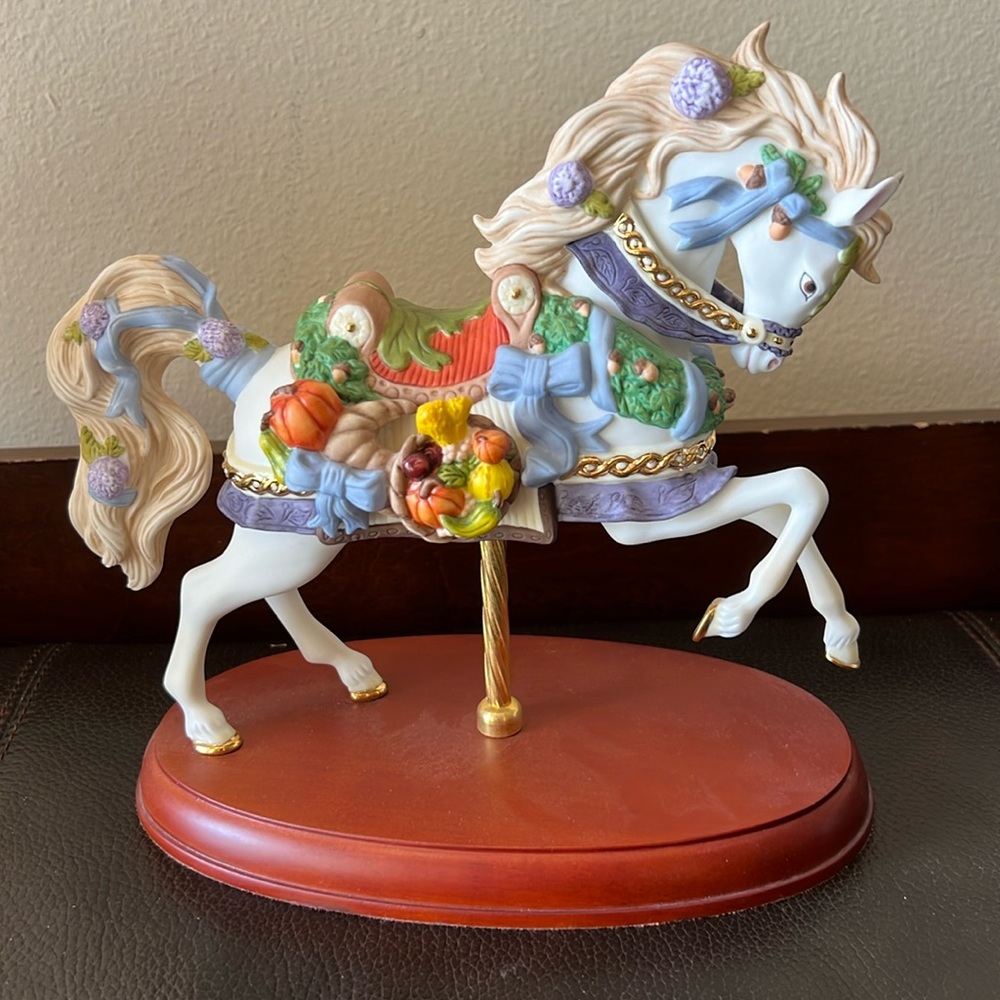 Vtg Lenox Year 2000 Carousel Horse Hand Painted Porcelain Collectible Figurine